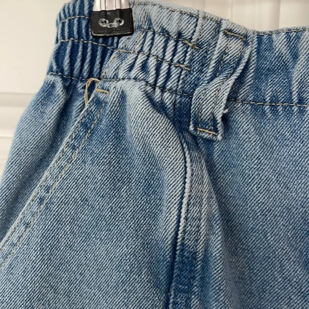 SIMPLE SOCIETY CARGO STRAIGHT SUPER HIGH RISE 5/27 BLUE ELASTIC WAISTBAND - Picture 4 of 15